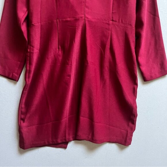 NWT H by Halston v neck long sleeve red dress Sz XL - Picture 5 of 12